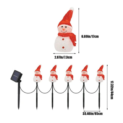 Frosty Glow™ Solar Snowman Light Set (5-Pack)